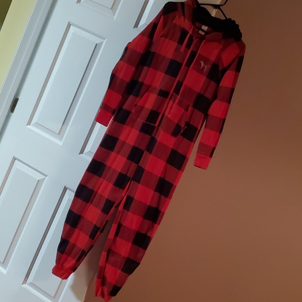 PINK Victoria's Secret winter one piece pajamas
